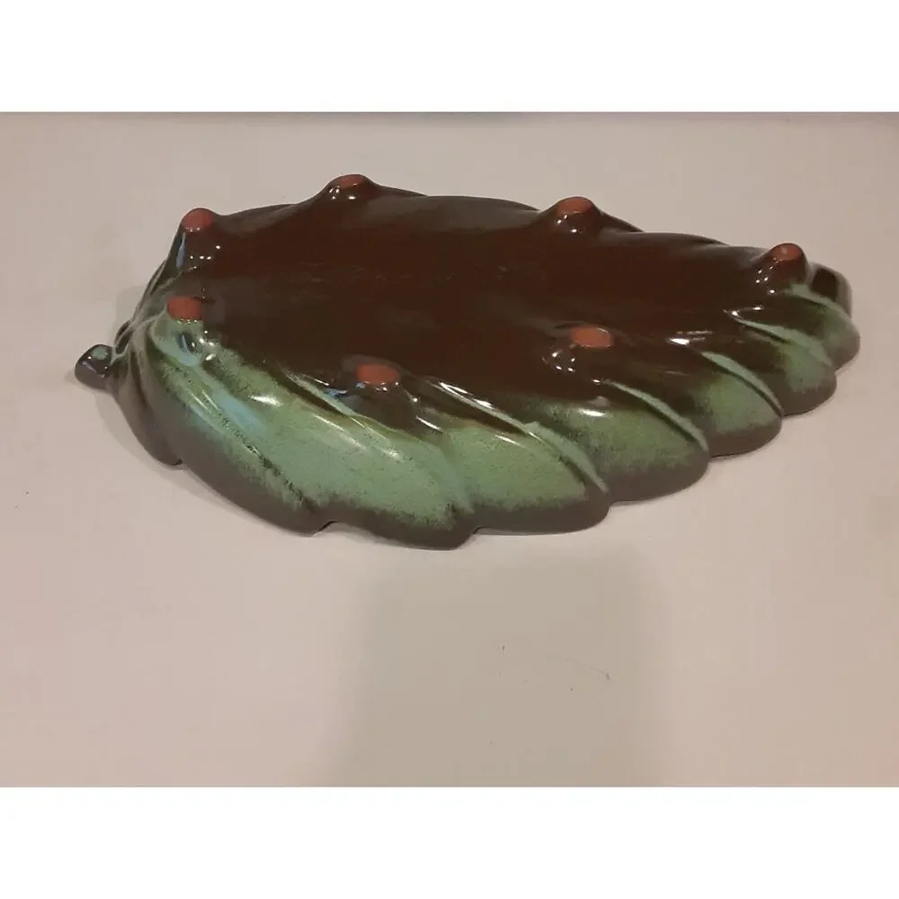 Vintage Frankoma Pottery #226 Decorative Leaf Dish